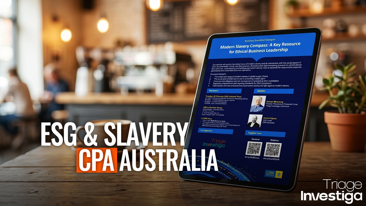 Triage Investiga to Speak on ESG Risk and Modern Slavery with CPA Australia