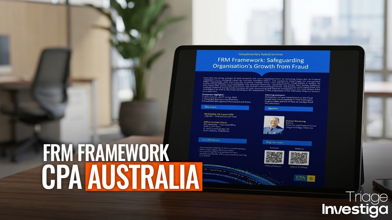 Triage Investiga Discusses FRM Framework at CPA Australia Indonesia