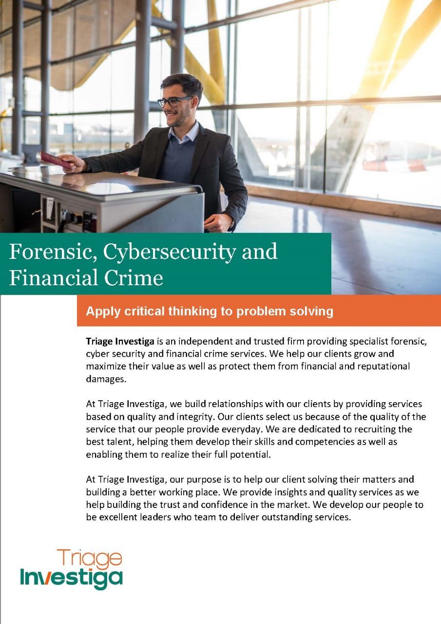 Triage Investiga Welcomes New Partner in Forensic and Financial Crime Services